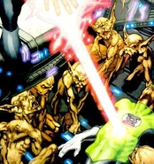 Kroloteans attempting to experiment on Green Lantern Hal Jordan
