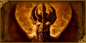 Malefor's sinister image of his corruption.