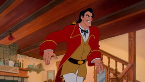 Gaston going to corner Belle at her front door.