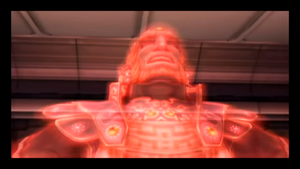 Ganondorf laughing evilly as he orders the R.O.B army to detonate their subspace bombs.