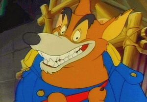 Don Karnage's wicked smile.