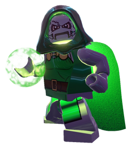 Lego Doctor Doom in Lego Marvel Super Heroes.