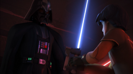 Vader assures the Padawan that the powers within the temple will soon serve the Emperor.