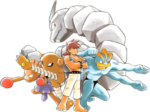 Bruno with his Pokémon