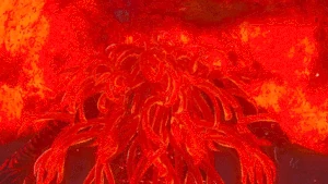 Ganondorf revealing his new form as the Demon King, resembling Demise.