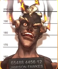 Junkrat's mugshot.