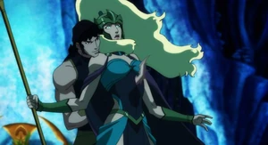 Ocean Master killing his own mother, Queen Atlanta.