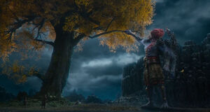 Lord Redmane with the tree