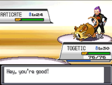 "Hey, you're good!"