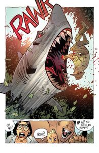 A Grizzly Shark crossing an impressive distance quickly.