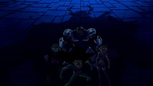 Trigon facing the Titans