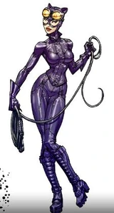 Catwoman as seen in the Arkham series, concept art in Arkham Asylum.