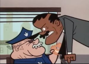 The Chief furiously scolding and insulting Mike Brikowski for not doing any police-related work.