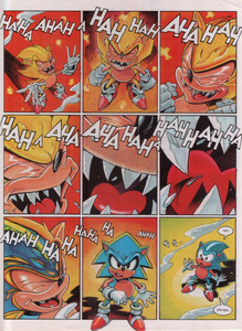 Super Sonic's laugh upon beliving he killed the Freedom Fighters