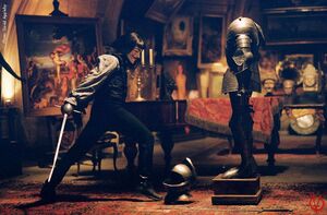 V Fencing with a Suit of Armour