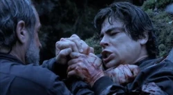 Hallam fighting with Bonham