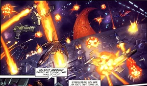 The Unicron Battles begins as combined Autobot and Decepticon Union attacks Unicron.