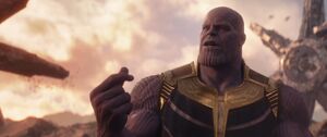 Thanos explaining his plan to snap his fingers and commit a universe-wide genocide.