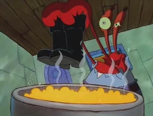 Mr. Krabs' creepiest breakdown.