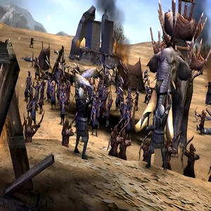 The haradrims join the forces of Sauron in the evil campaign.