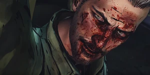 Randall laughing after hearing Norma's threat to hurt Pete's Crew (through the radio).