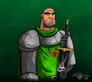 Randyll in his armor.