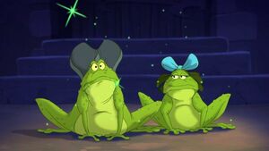 Lady Tremaine and Drizella turned into toads.