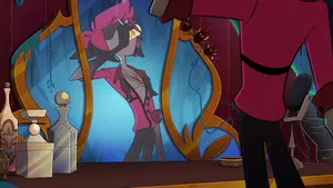 Alastor with a scar on his from his battle with Adam.