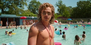 "Dig the new suit, Mrs. Wheeler." Billy complimenting Mrs. Wheeler on her swimsuit.