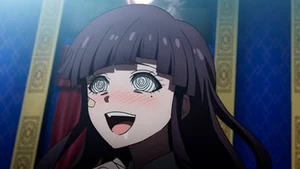 Mikan brainwashed into despair prior to her helping start the Tragedy.