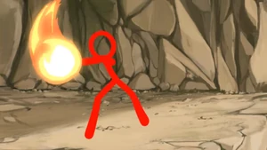 The Dark Lord prepares a fireball.