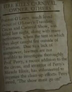 A newspaper article on Professor Perry's takeover.