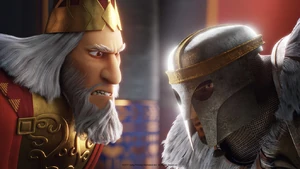 Herod ordering the Hunter to kill Mary.