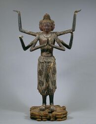 A statue of one of the Asuras.