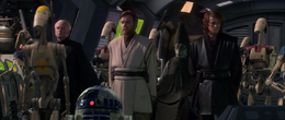 The Jedi and Chancellor were soon captured and held prisoner.