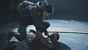 Owen's death, as he attempts to tell Ellie that a dead Mel is pregnant.