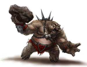 Troll Stonehurler concept art from The Lord of the Rings: War of the Ring.