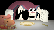 The Double King's rage-fueled mental breakdown after Agatha takes his makeshift crown