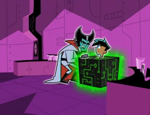 "A spectral energy neutralizer designed by Skulker paid for by me!, and as long you're contained within that box, you're as human as your idiot father."