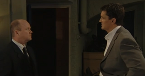 Phil comes face-to-face with Dan on the night before the former's shooting (2001).