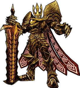 The corrupted King Arthur now known as the Black Knight.