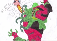 Vilgax being kick by Shadow Joe in "Ben 10 Still Friend".