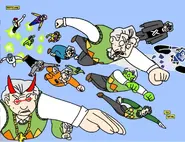 Norm Prime and his fellow variants arriving in a universe, planning to destroy it