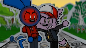 Darius telling Riggy about the Cloud Operation inside Lucky's Plushie Factory,