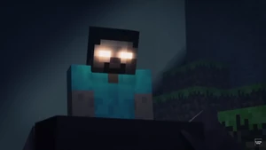 Herobrine prepares to kill the pig.