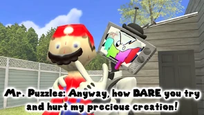 Mr. Puzzles with Pedro.
