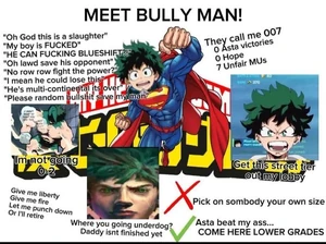 Popular Deku slander meme that helped give rise to the "Deku the Street Slasher" meme