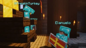 Elanuelo speaking to Turkey as the latter sits on his throne.