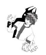 Ben losing his mind to Alien X in Canibal's current art-style.