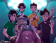 Lads do surgery.jpg (53 KB) The Lads greeting a man they're doing surgery on.